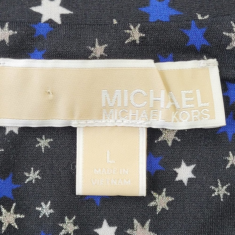 ✅ MICHAEL Michael Kors Womens Plus Metallic Star Print Party Dress size L - Picture 13 of 14